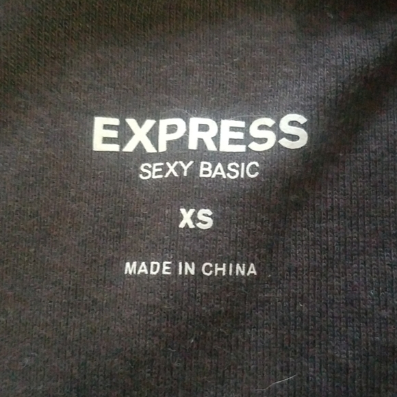 Express Short Sleeved Gray Shirt with Sequins - XS - Picture 2 of 3